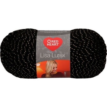 Red Heart Lisa Lurex 00011 Black Golden Плетива прежда (9809819-00011)