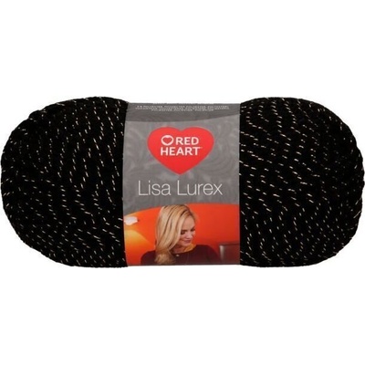 Red Heart Lisa Lurex 00011 Black Golden Плетива прежда (9809819-00011)