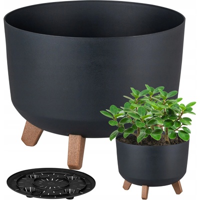 Prosperplast Obal na kvetináč Gracia Tubus 29,8x28,5 cm antracit plast