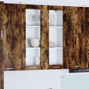 vidaXL Висящ шкаф Riga Димян дъб 80 x 31 x 100 см Инженерно дърво (884398)