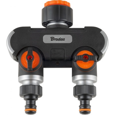 BRADAS BLACK LINE 2cestný rozdělovač s ventily 1" vnitřní závit až 3/4" vnitřní závit HEAVY DUTY – Hledejceny.cz