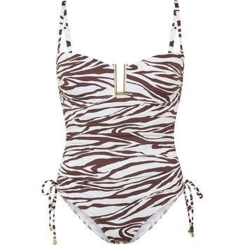 Biba Бански костюм Biba Women's Bandeau Swimsuit - Zebra Print