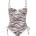 Biba Бански костюм Biba Women's Bandeau Swimsuit - Zebra Print
