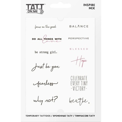 Vodeodolné dočasné tetovačky Inšpirácia TATTonMe mix