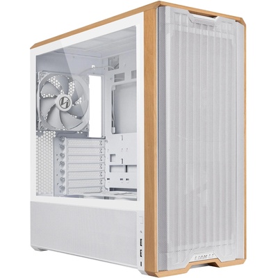 Кутия Lian-Li LANCOOL 217, E-ATX/ATX/Micro-ATX/Mini-ITX, 1x USB Type-C, 2x 170mm вентилатори, 1x 140mm вентилатор, 2x 120mm вентилатори, с прозорец, бяла, без захранване (G99.LAN217W.00)