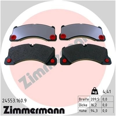 ZIMMERMANN Sada brzdových platničiek kotúčovej brzdy 24553.160.9