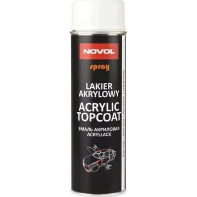 NOVOL SPRAY ACRYL TOPCOAT - Biely lesklý akrylový lak v spreji 500ml