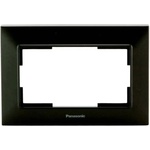 Panasonic РАМКА ЗА ДВОЕН КОНТАКТ ЧЕРНА panasonic arkedia slim (8681224999398)