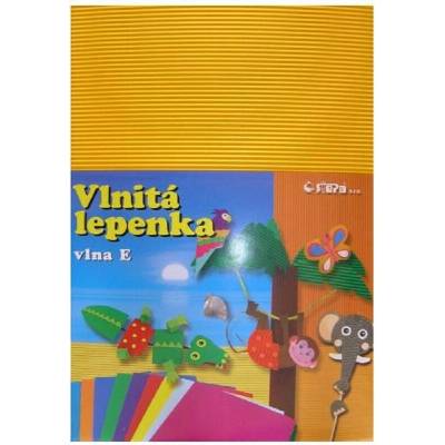 Barevná vlnitá lepenka B4 10ks žlutá