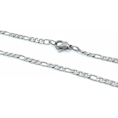 Jan Kos jewellery Řetízek z oceli typu figaro 12107788