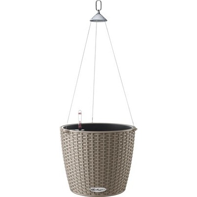 Lechuza Samozavlažovací kvetináč závesný plastový Nido Cottage 27 cm pieskovo hnedý