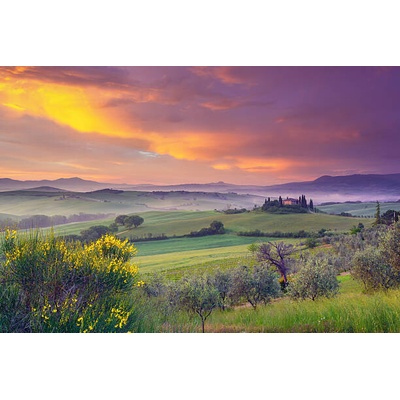Plakát, Obraz - Landscape in Tuscany, Peter Zelei Images, 40 × 26.7 cm