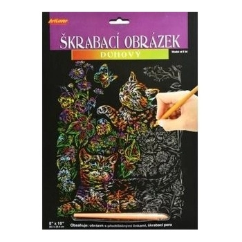 SMT Creatoys Škrabací obrázek duhový A4 23x32cm 3 druhy