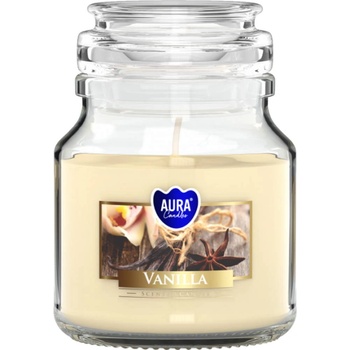 AURA Декоративна свещ с аромат aura vanilie и горене 28 часа (snd71-67)