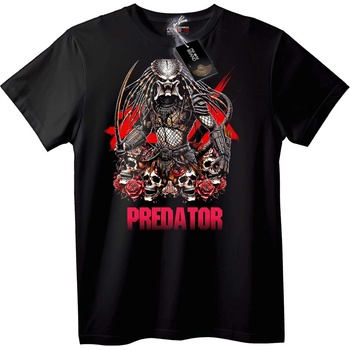 NOONEBRAND Тениска Predator Черепи и Рози - 2XL, Black