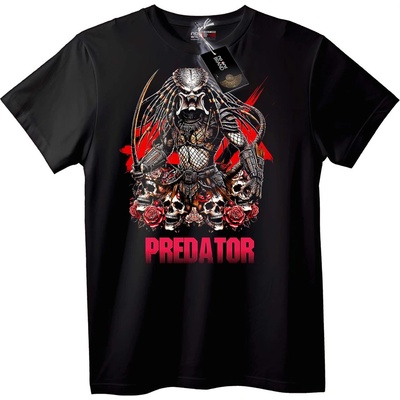 NOONEBRAND Тениска Predator Черепи и Рози - 2XL, Black