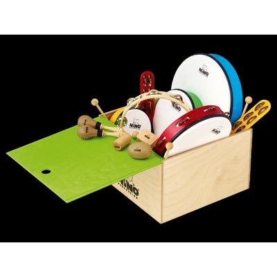 Nino PERCUSSION ASSORTMENT INCL. WOODEN BOX,SET OF 12 PCS