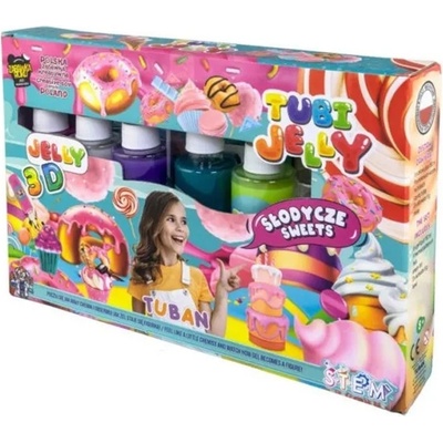 TUBAN Креативен комплект Tuban - Tubi Jelly, Sweets, 6 цвята (TU3323)