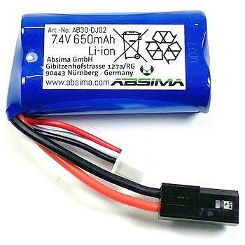 ABSIMA Батерия 2 клетки 7.4V 650mAh Li-ion battery AB30-DJ02 (AB30-DJ02)