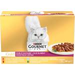Gourmet Gold Duo изживяване мокра храна за котки асорти - патица, говеждо, морска риба, заек 2 x