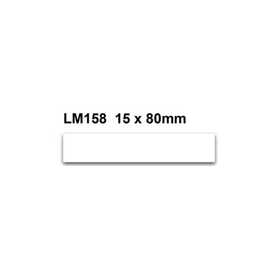 Magnetické přepisovatelné štítky – bílá, 15×80 mm, balení 100 ks