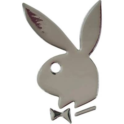 Samolepka 3D Playboy chrómový