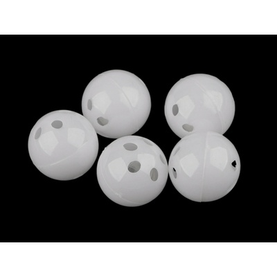 Chrastítko kulička Ø2,4 a 2,6 cm - (Ø26 mm) bílá (5 ks) – Hledejceny.cz