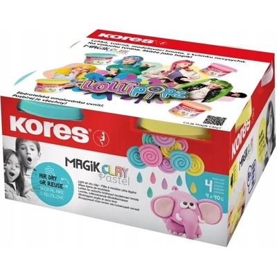 KORES Magik Clay Pastel LOLLIPOPZ, 4x 40 g 34244