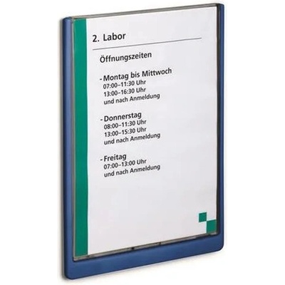 DURABLE Informačná tabuľa, 210x297 mm, DURABLE „CLICK SIGN”, modrá
