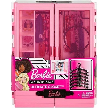 barbie fashionistas šatní skříň s příslušenstvím pro panenky