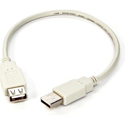 Logo 40610 USB 2.0, USB A M-USB A F, 0.3m, černý/bílý