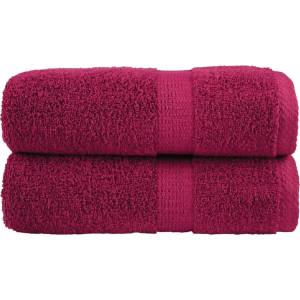 vidaXL Премиум кърпи за гости SOLUND 2 бр. бордо 30x50 см 600 г/м2 (137206)