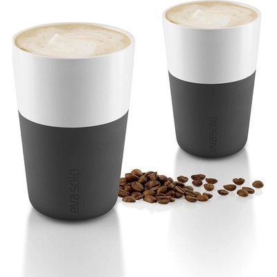 Eva Solo Hrnek na café latte karbonově černé 2 ks 360 ml