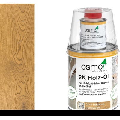 Osmo 2K Wood Oil 6141 Хавана - двукомпонентно масло за дървесина 1л (2935)