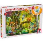 Schmidt Spiele Пъзел Schmidt от 200 части - Феи в гората, с магическа пръчица (56333) - baby