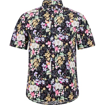 Image 1 of Replay Men's Floral Print Short-Sleeve Patterned Shirt - Black 010