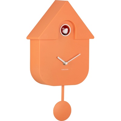 Karlsson Стенен часовник с кукувица Modern Cuckoo оранжев (KA5768OR)