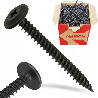 Šrouby s podložkou Klimas Wkręt-Met WPF černé 4,2x65 mm 250 ks – Sleviste.cz