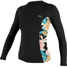O'Neill Wms Side Print L/S Rash black/mikah floral
