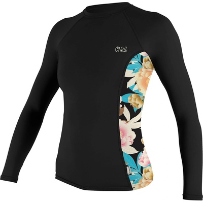O'Neill Wms Side Print L/S Rash black/mikah floral