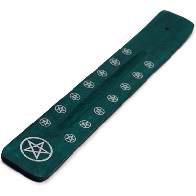 AWM Stojan na vonné tyčinky lyža Pentagram zelený