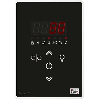 Sawo Stojící elektrický krb s topením 6000 W 30 x 90 x 30 cm šedý