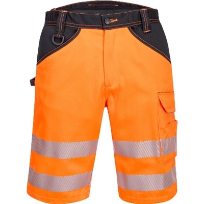 Portwest PW348 PW3 Hi-Vis Reflexné krátke nohavice oranžová/čierna
