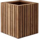 SQUARELY Самонаторяваща се саксия за цветя GrowBIG тъмен дъб (104-4A3)