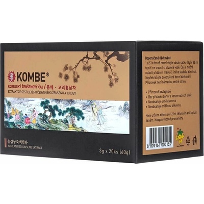 Kombe Ženšenový extrakt čaj s ženšenom 20 ks