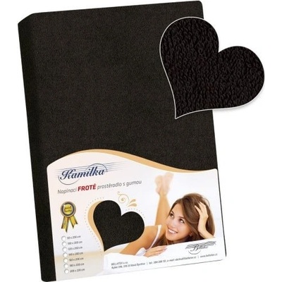 Bellatex prostěradlo froté černé 140x200