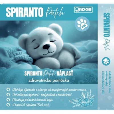 JADOB SPIRANTO Patch Náplast k usnadnění dýchání 5 x 5 cm, 5 ks
