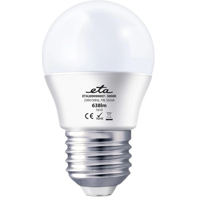 Eta EKO LEDka mini globe, 7W, E27, teplá bílá