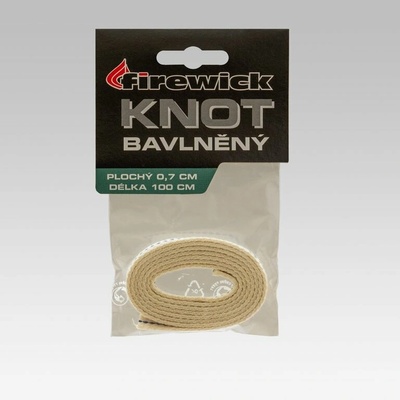 Firewick Knôt bavlnený plochý 0,7 cm x 100 cm