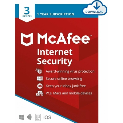 McAfee Internet Security 1 lic. 1 rok (MCA-IS202011)